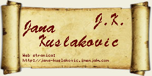 Jana Kušlaković vizit kartica